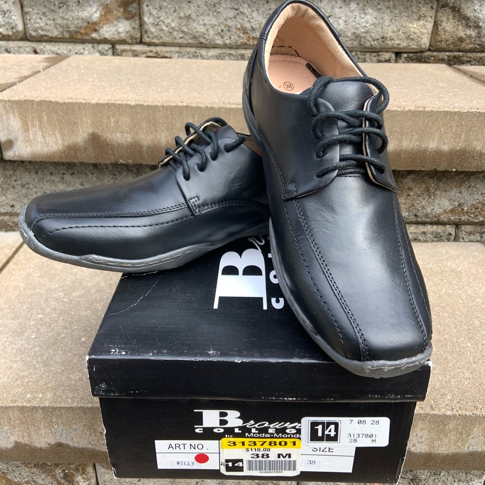 *NIB* Browns College by Moda-Mondo black dress shoes / Size: 38 (6 US)